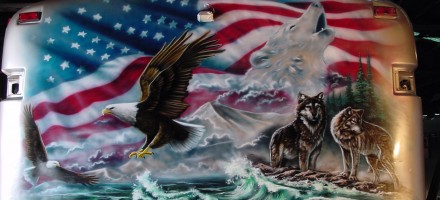 RV patriotic mural RV patriotic mural