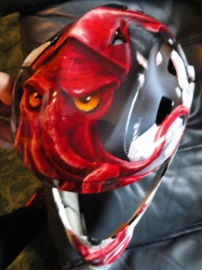 Squid hockey helmet