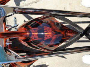 Pirate bike top view of headlight