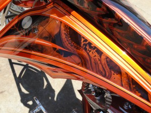 Pirate bike top of fuel tank