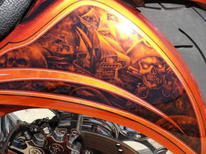 Pirate bike left side of rear fender