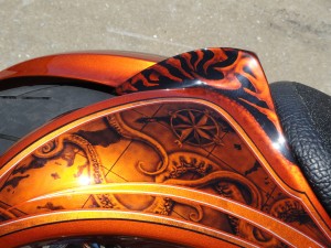 Pirate bike right side of rear fender