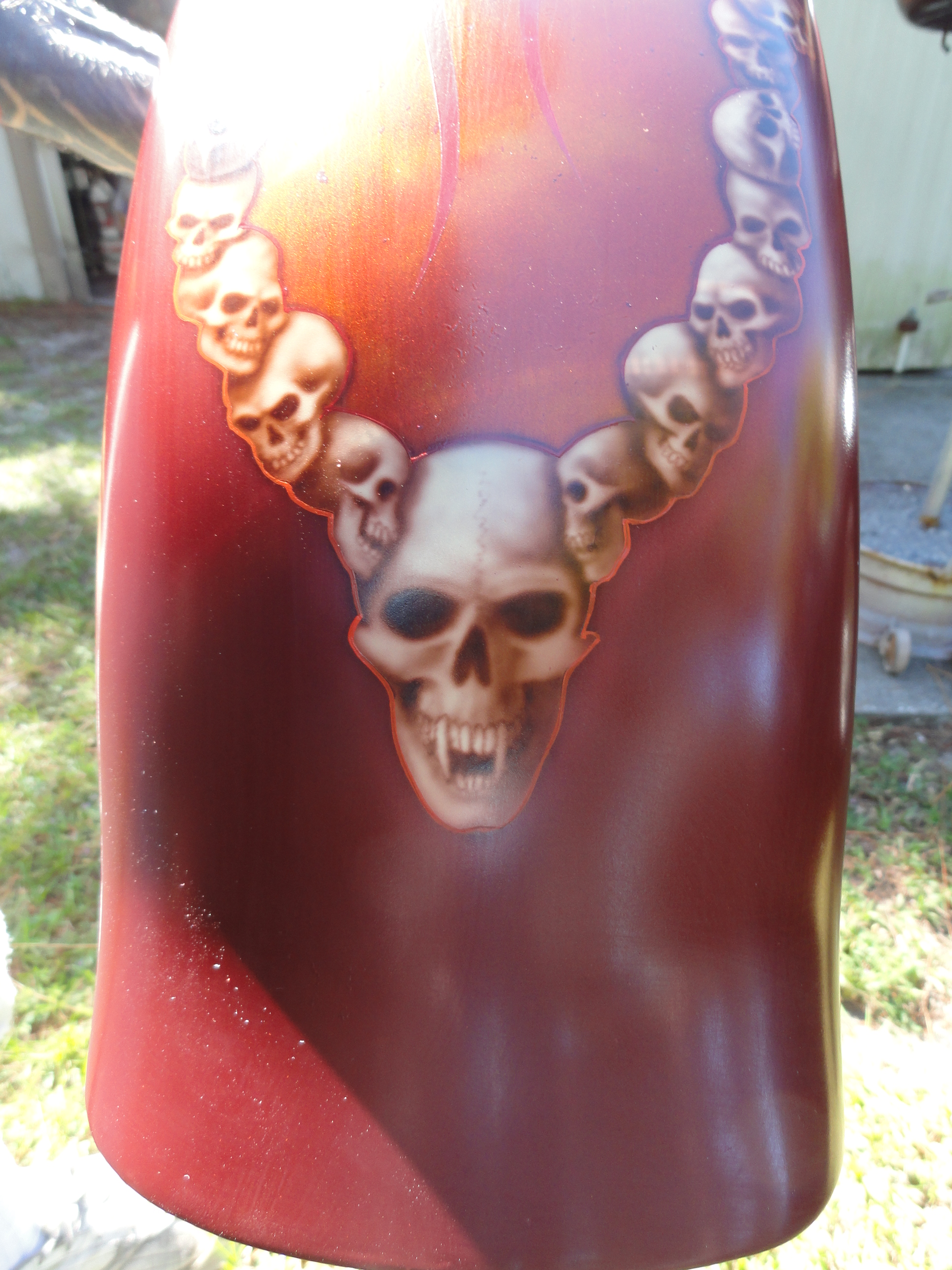 tail of reaper/skull front fender